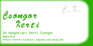 csongor kerti business card